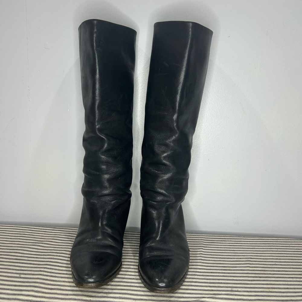 Women's Bally Leather Riding Boots Size 8.5